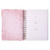 A dark pink elastic band keeps the journal cover tightly closed. The 216 interior pages are lined and include Scripture, while the wire binding makes it easy to write. Both Elegant and practical, this hardcover journal is excellent for everyday use.