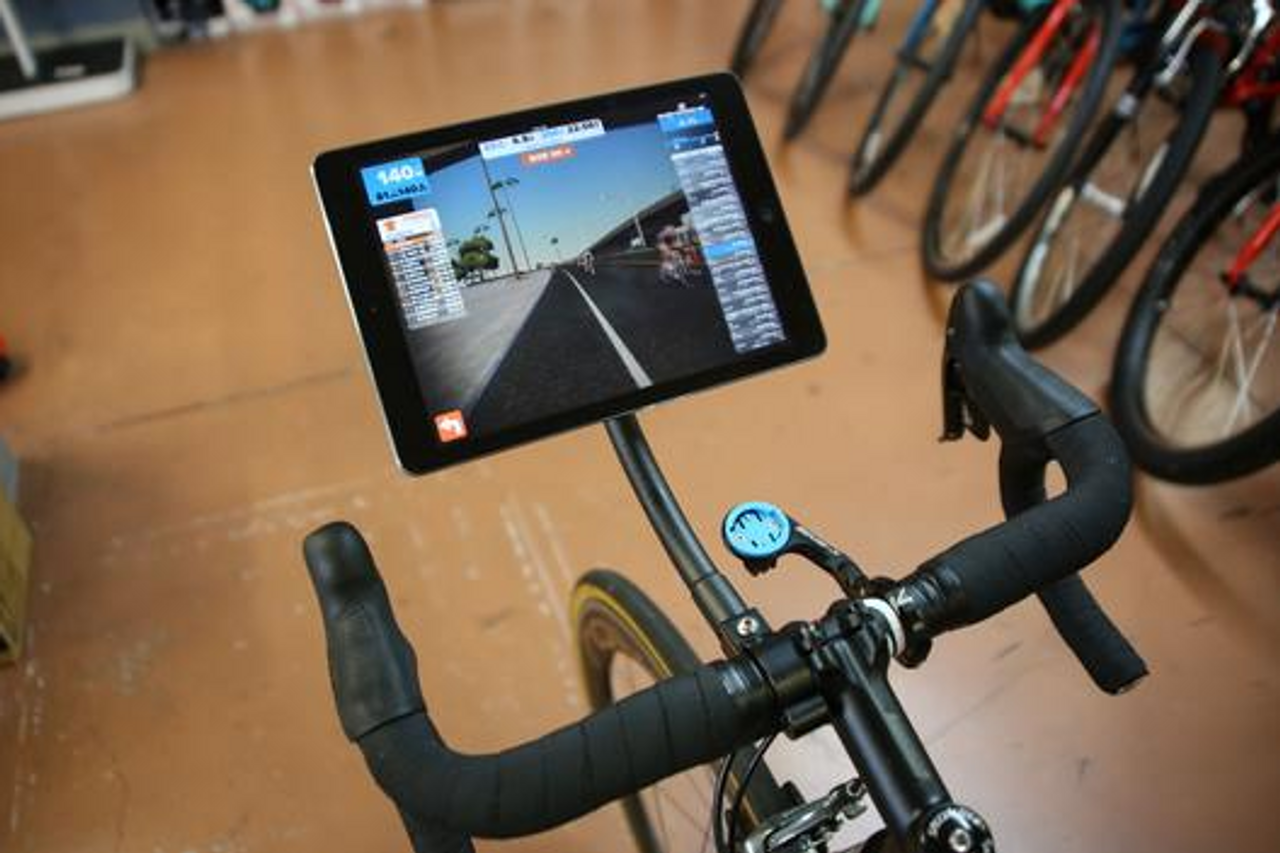 tablet holder for bike trainer