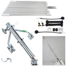 Lee's Tackle Junior Holder Wishbone Style Outrigger Kit which includes the Outrigger Holders, Outrigger Poles and Rigging Kit
