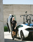 Talon - Single Bike Rack 2-PACK Edition installed on the roof of a McLaren