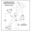 Dimensions for Lee's Tackle Junior Holder Wishbone Style Outrigger Base