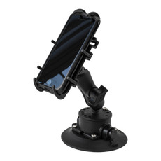 SeaSucker Heavy-Duty RAM Smartphone Mount with iPhone 8 in cradle