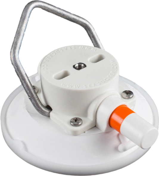 114mm SeaSucker White Vacuum Mount with Aluminium Handle