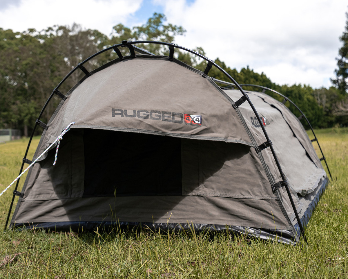 Rugged 4x4 Adventure Gear Rugged 4x4 Double Pole Swag grey 