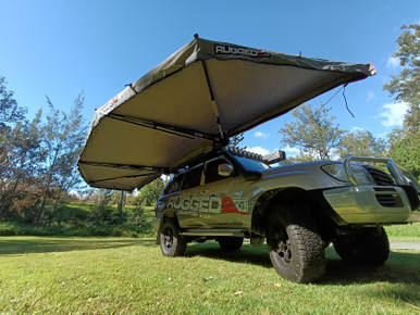Rugged 4x4 Platinum 2.5m 180 Semi Automatic Opening Awning (Fabric UVE95+%)