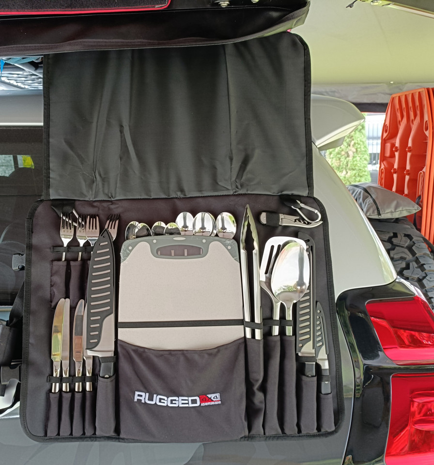 Rugged 4x4 Adventure Gear 25pc Cutlery Roll  Rugged 4x4 Adventure Gear 25pc Cutlery Roll