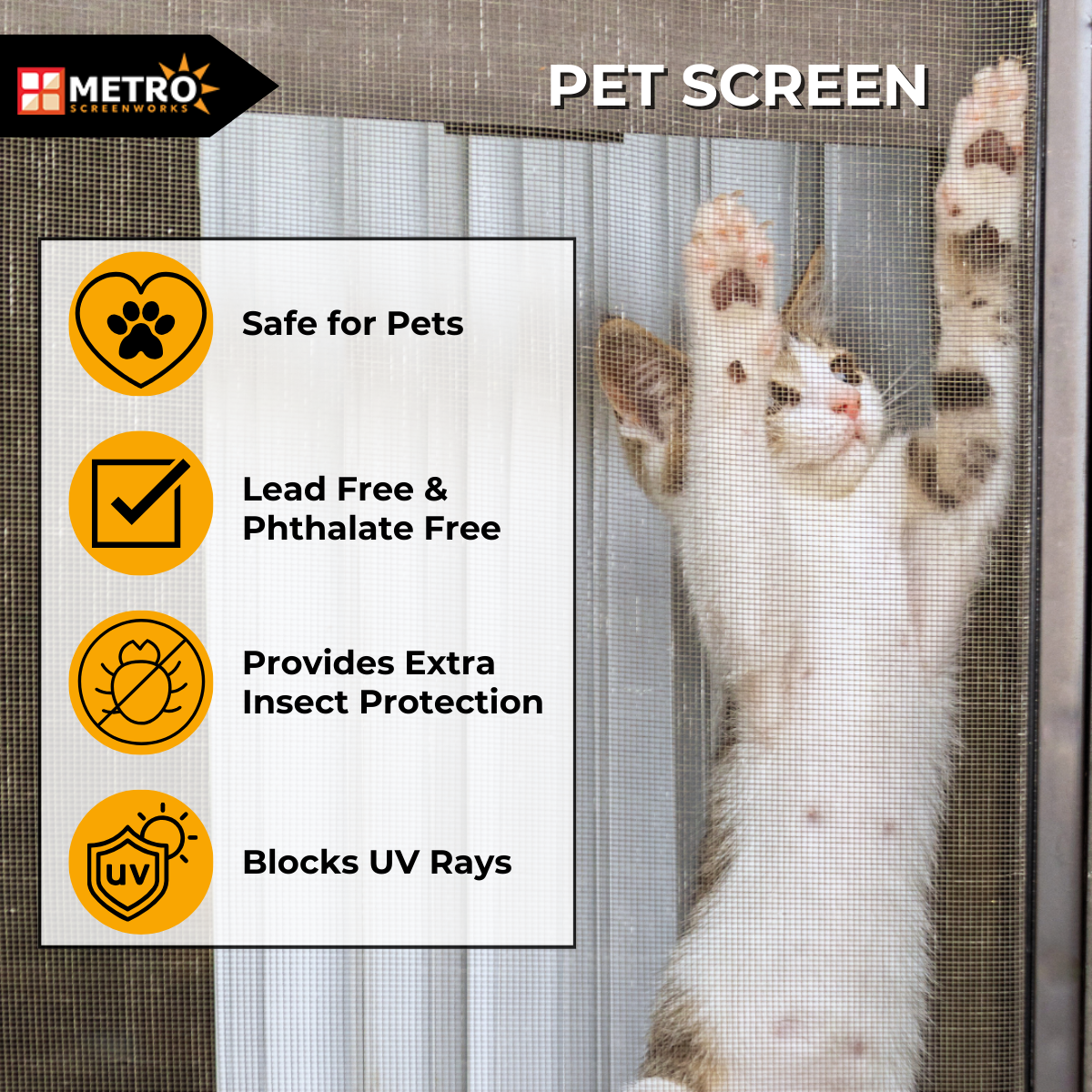 96 Inch x 25 Ft Pet Resistant Insect Screen Mesh Roll