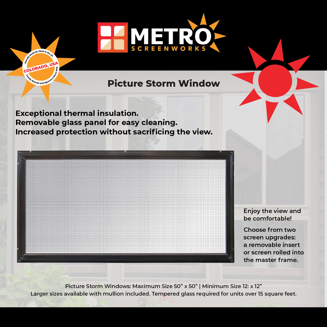Storm Windows- Picture Window - METRO SCREENWORKS