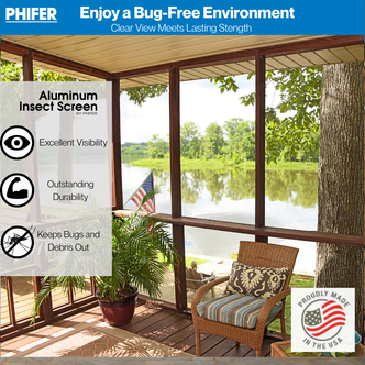 Experience excellent visibility, outstanding durability, and insect protection with our Aluminum insect screen. 