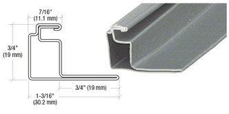 A diagram of 1 3/16 Stand Off Frame Silver Mill