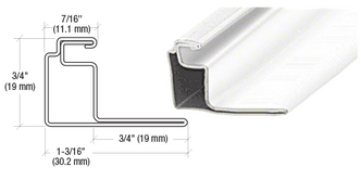 a diagram of 1 3/16 Stand Off Frame Painted in White