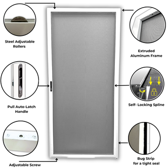 Samson Sliding Screen Door- Assembled