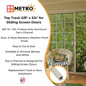  Top Track 5/8" x 3/4" is rust and warp resistant, weather-proof, and easy to cut