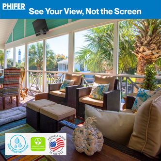 See your view, not the screen with BetterVue screen mesh