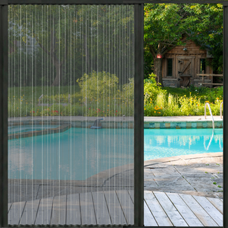 Zig Zag installed in a home with a pool in the background