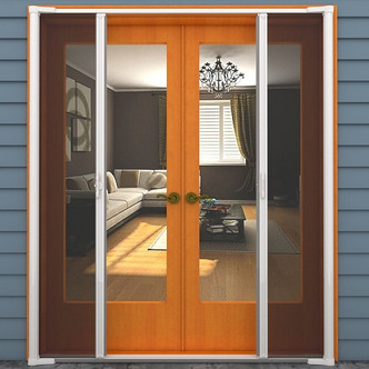 Genius® COOL Retractable Screen Door For Double Door