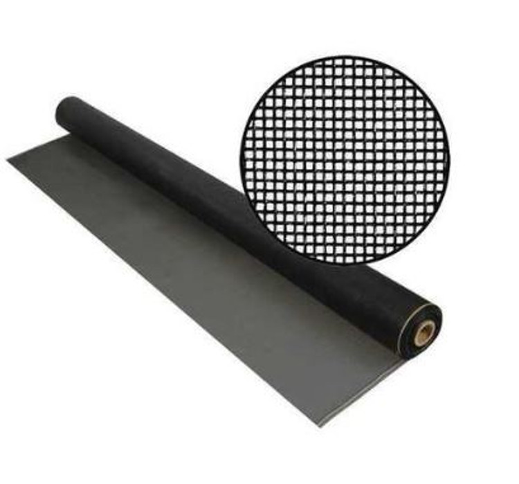 Roll of 20x20 no-see-um screen mesh with sample swatch