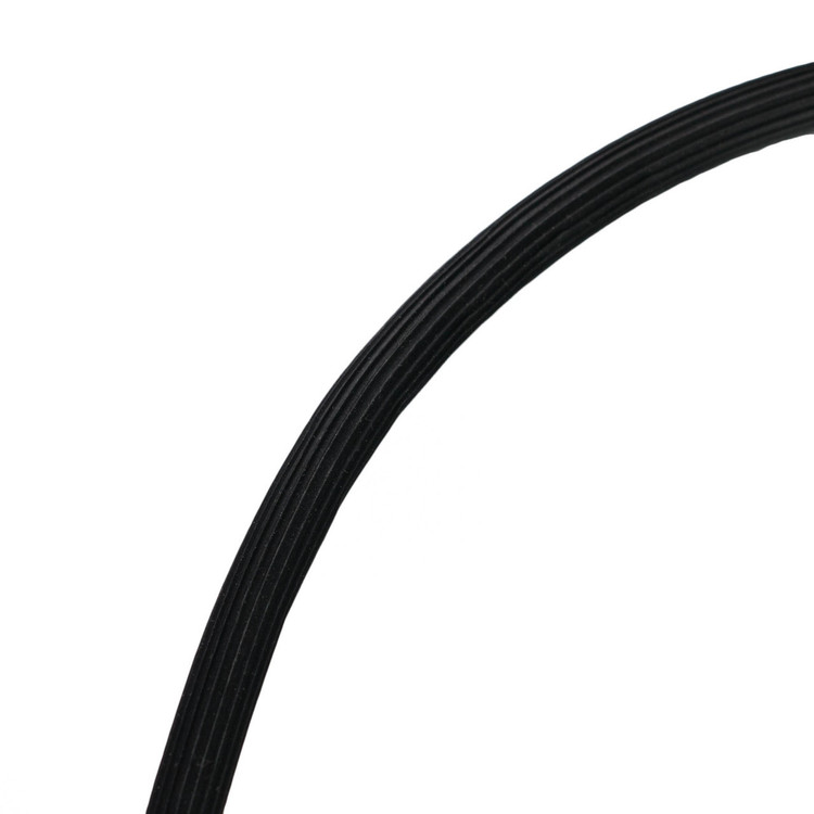 Round spline close up Durable, flexible vinyl material designed to hold window screen mesh securely in place within the screen frame
