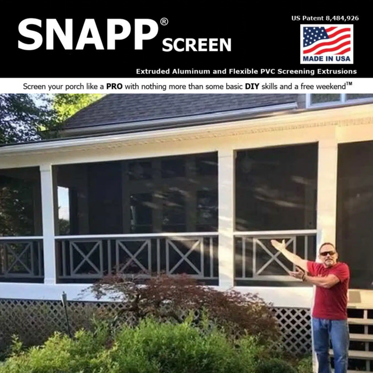 SNAPP Aluminum Track Porch Screen Kit for Screened-In Porches