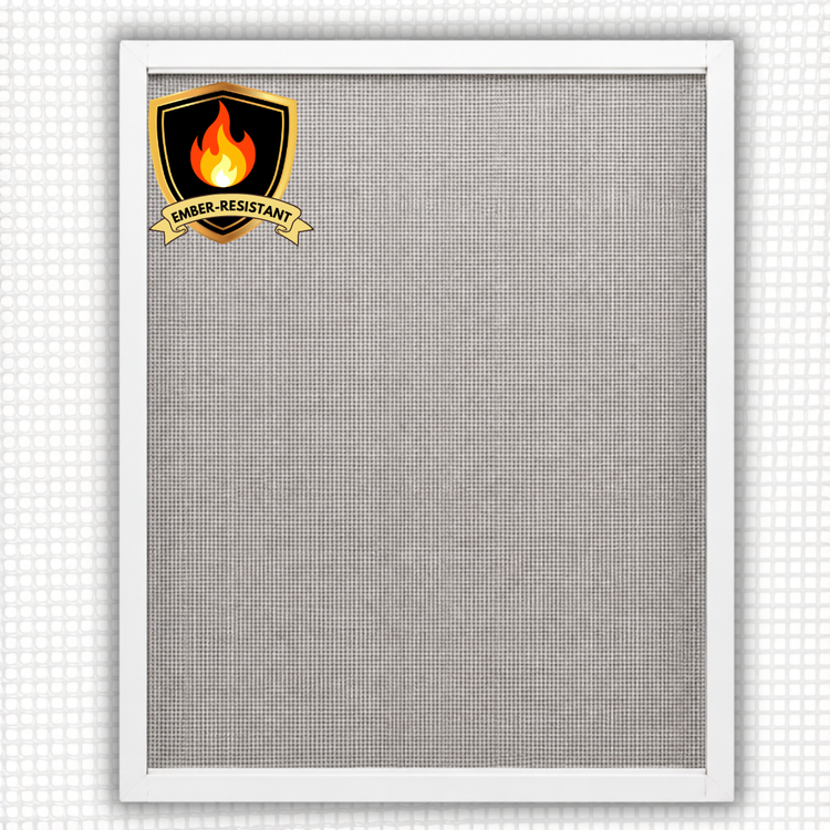 Fire-resistant window screen