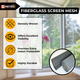 Fiberglass screen mesh offers excellent visibility and insect protection