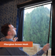 Complete window screen with fiberglass screen mesh