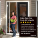 milano 200 lifestyle image with lady standing in door with a french door retractable screen