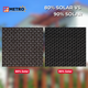 Side-by-side comparison of 80% vs 90% solar screen fabrics. Visualizes tighter weave and enhanced shading performance of 90% solar mesh for privacy and energy savings.