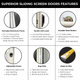 Unassembled Superior Sliding Screen Door features descriptions