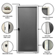 Unassembled Superior Sliding Screen Door features 