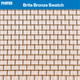 Detailed close-up swatch of Phifer Brite Bronze screen mesh showing square weave pattern and bronze wire color.