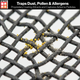 Pollen guard screen mesh traps pollen and allergens