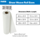 Sheerweave roll sizes 