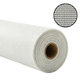 A roll of White Phifertex with swatch sample in the corner