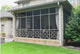 Exterior of a screened-in porch with Heavy Duty Aluminum screen mesh installed 

