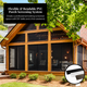 SNAPP PVC Track - 94" Porch Screen Sticks
