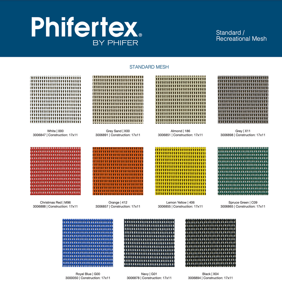 Phifertex Vinyl Mesh Fabric White