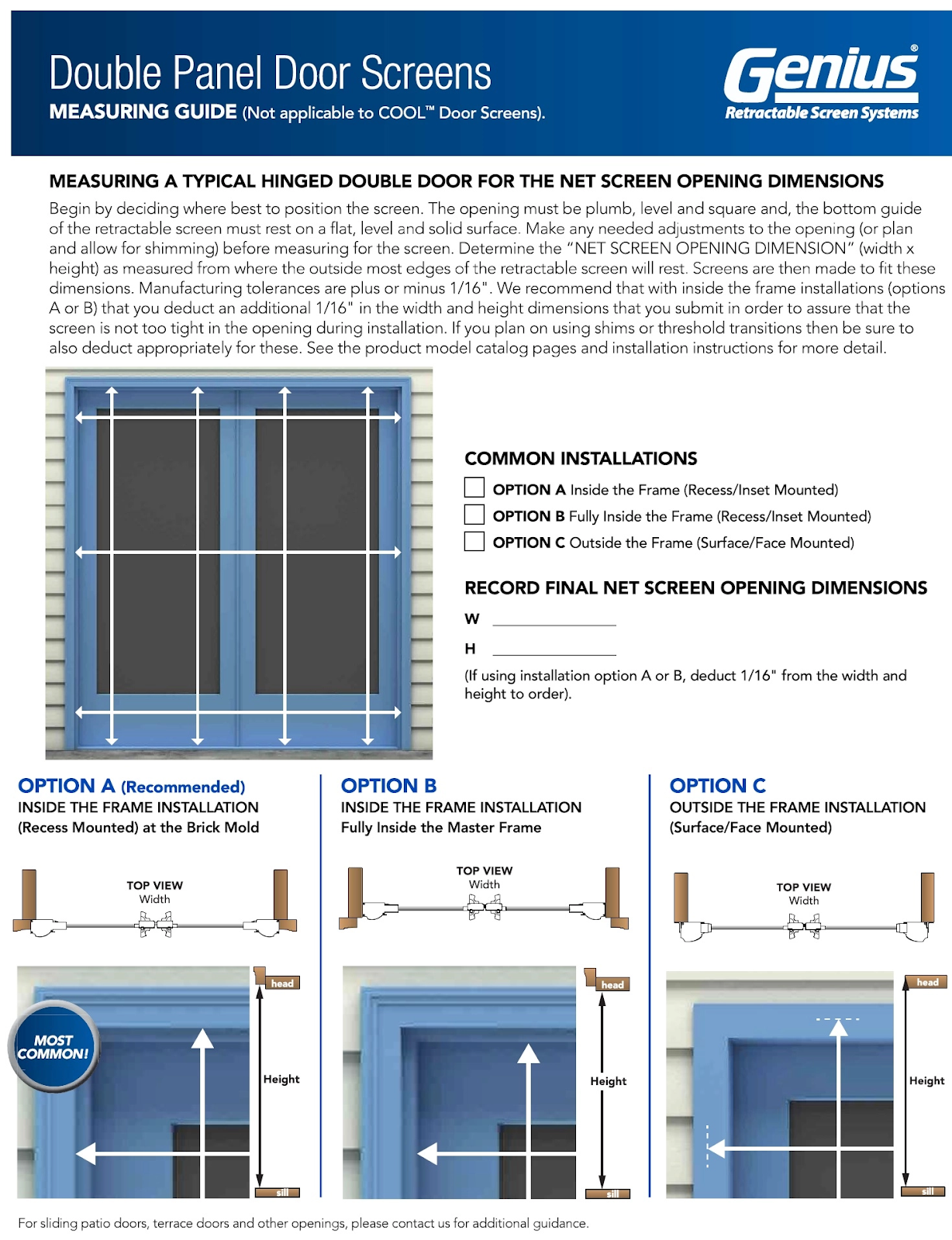 How To Measure For Retractable Screens