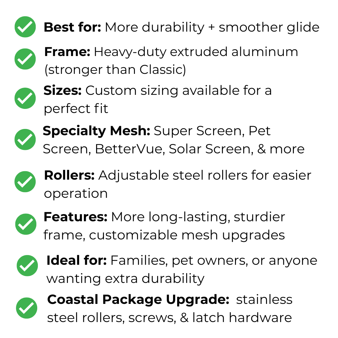 Superior sliding screen door benefits