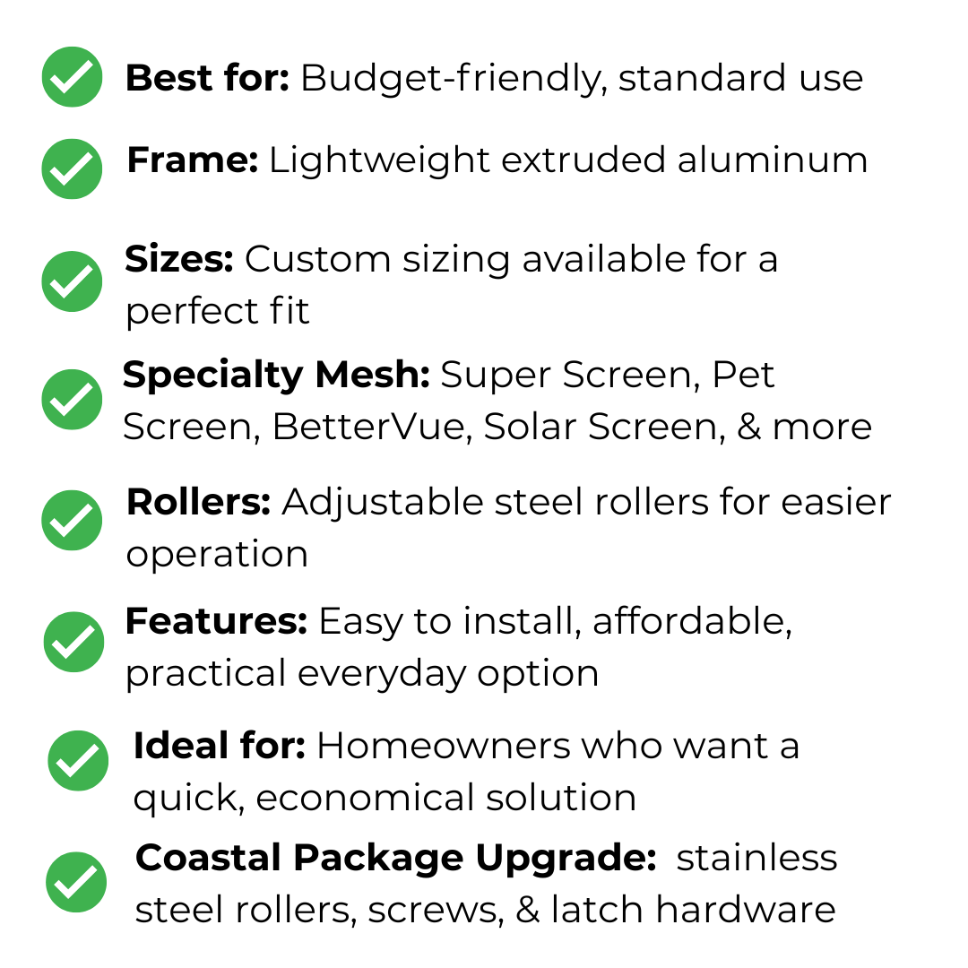 Classic sliding screen door benefits