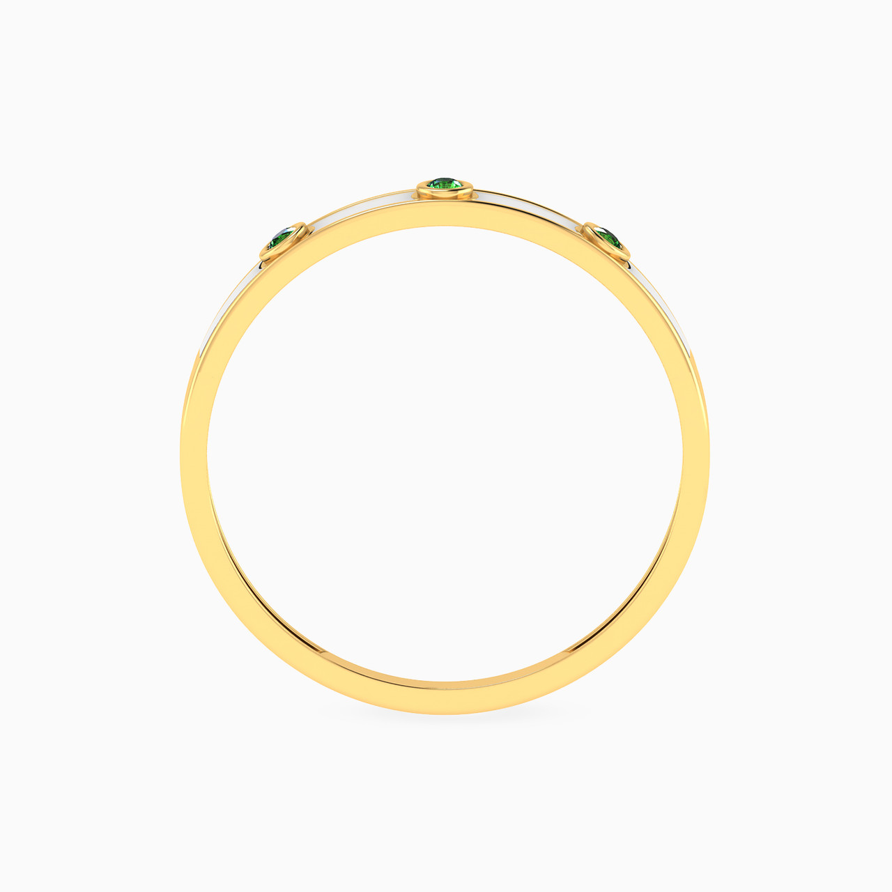Abstract Shaped Colored Stones & Enamel Coated Statement Ring in 18K Gold - 4 Abstract Shaped Colored Stones & Enamel Coated Statement Ring in 18K Gold - 4