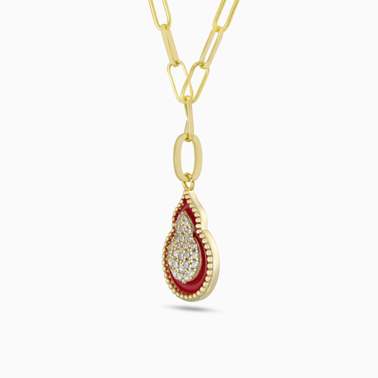 Pear Enamel Coated Gold Plated Necklace - 2 https://cdn11.bigcommerce.com/s-h0pydczb5e/images/stencil/1280w/products/2387/8444/GN14448A-2__61248.1720952895.jpg
