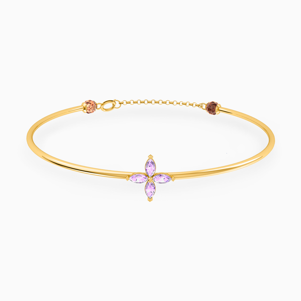 Flower Purple Stone Bangle Bracelet in 18K Gold - 2 https://cdn11.bigcommerce.com/s-h0pydczb5e/images/stencil/1280w/products/3783/12321/111504160069-2__49354.1744209749.jpg