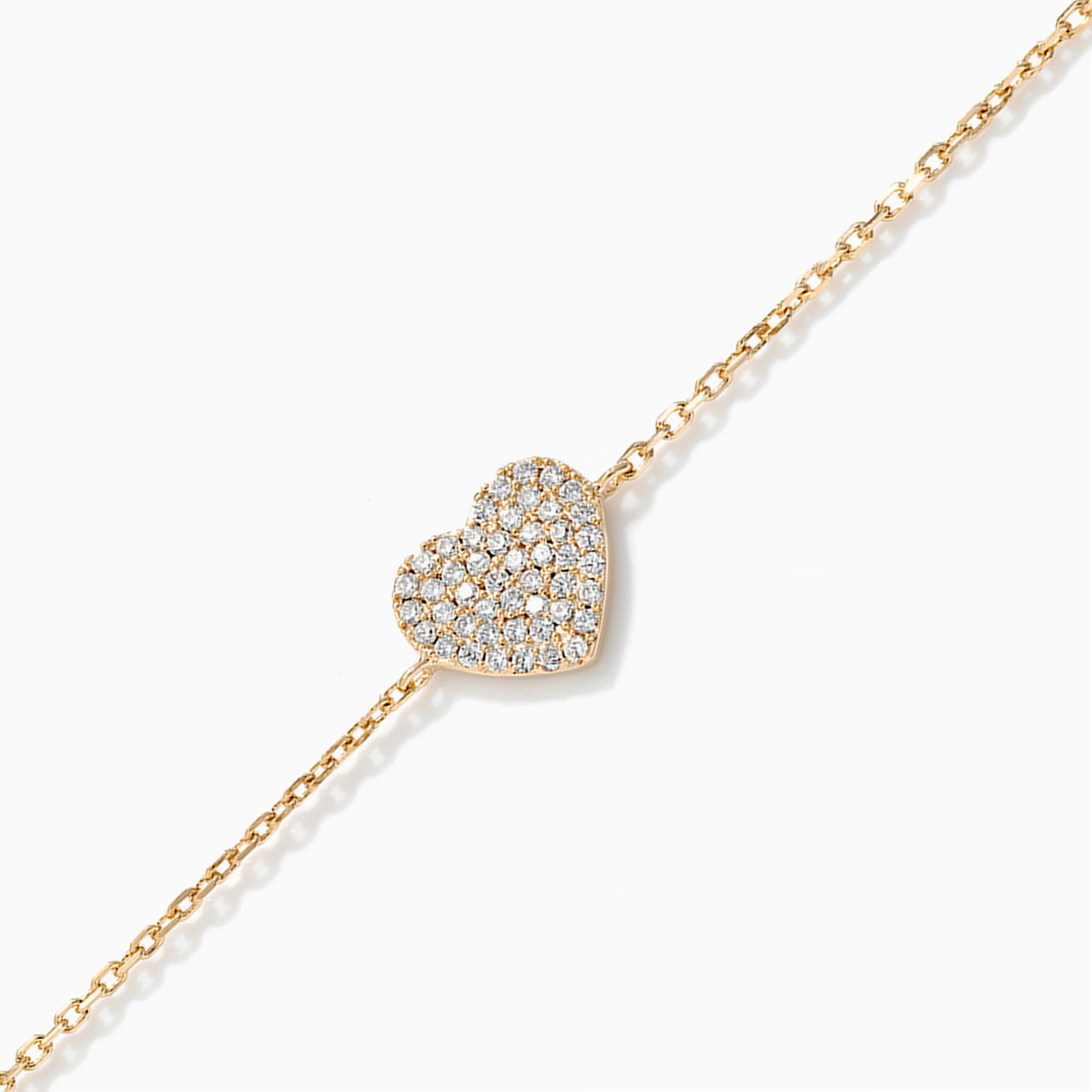 Heart Cubic Zirconia Gold Plated Chain Bracelet - 2 https://cdn11.bigcommerce.com/s-h0pydczb5e/images/stencil/1280w/products/5451/17354/97363218-2__45964.1722175845.jpg