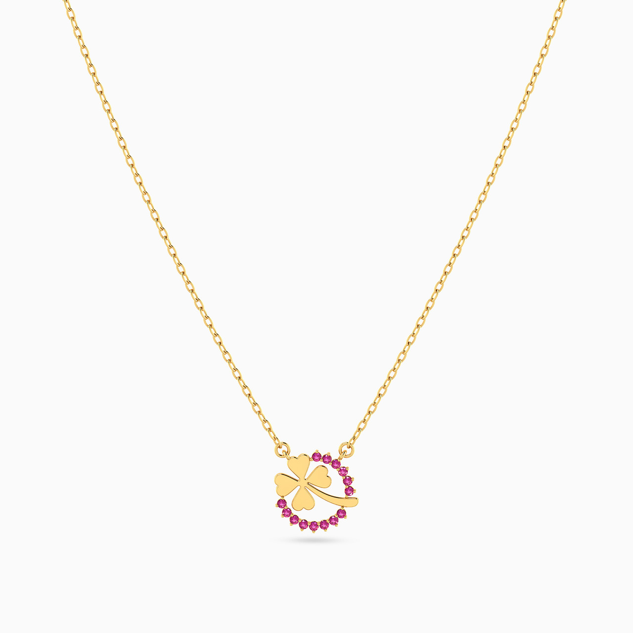 Clover Rose Stone Necklace in 18K Gold - 3 https://cdn11.bigcommerce.com/s-h0pydczb5e/images/stencil/1280w/products/5542/17670/111404130421-4__37284.1744723668.jpg