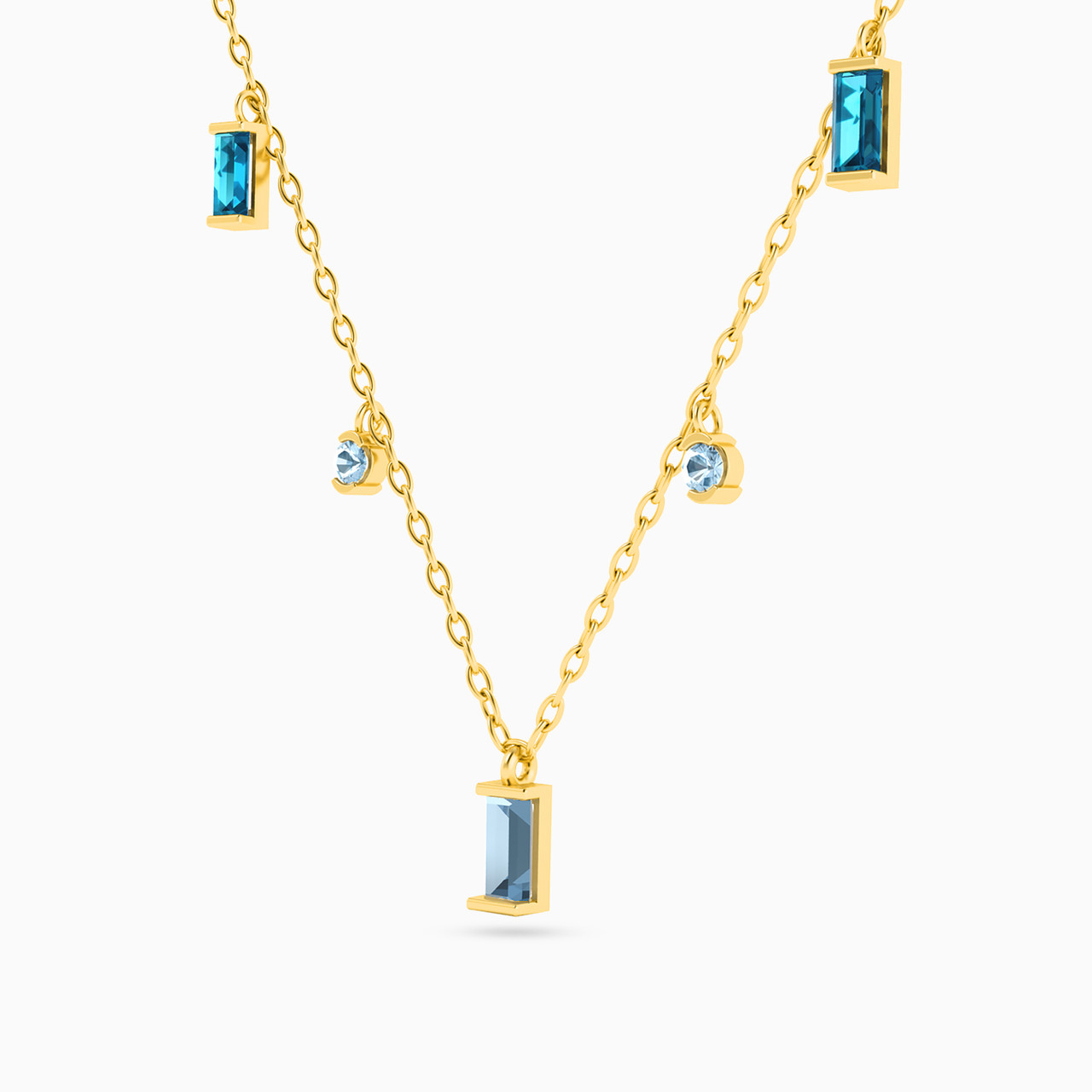 Baguette Colored Stones Necklace In 18K Gold - 2 https://cdn11.bigcommerce.com/s-h0pydczb5e/images/stencil/1280w/products/6992/22168/21046030080-2__41278.1725273658.jpg