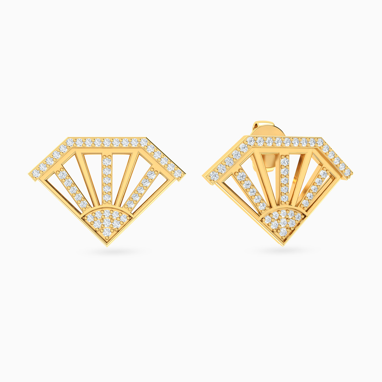 Triangle Diamond Stud Earrings in 18K Gold Triangle Diamond Stud Earrings in 18K Gold