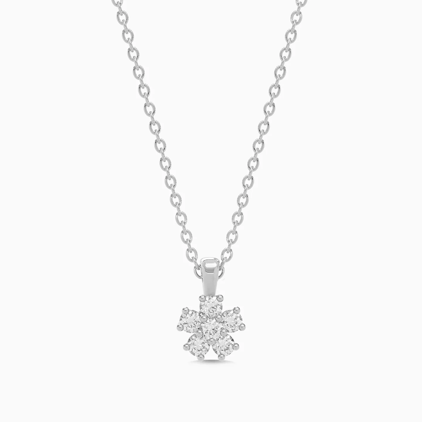 Floral Cluster Diamond Necklace in 18K Gold Floral Cluster Diamond Necklace in 18K Gold