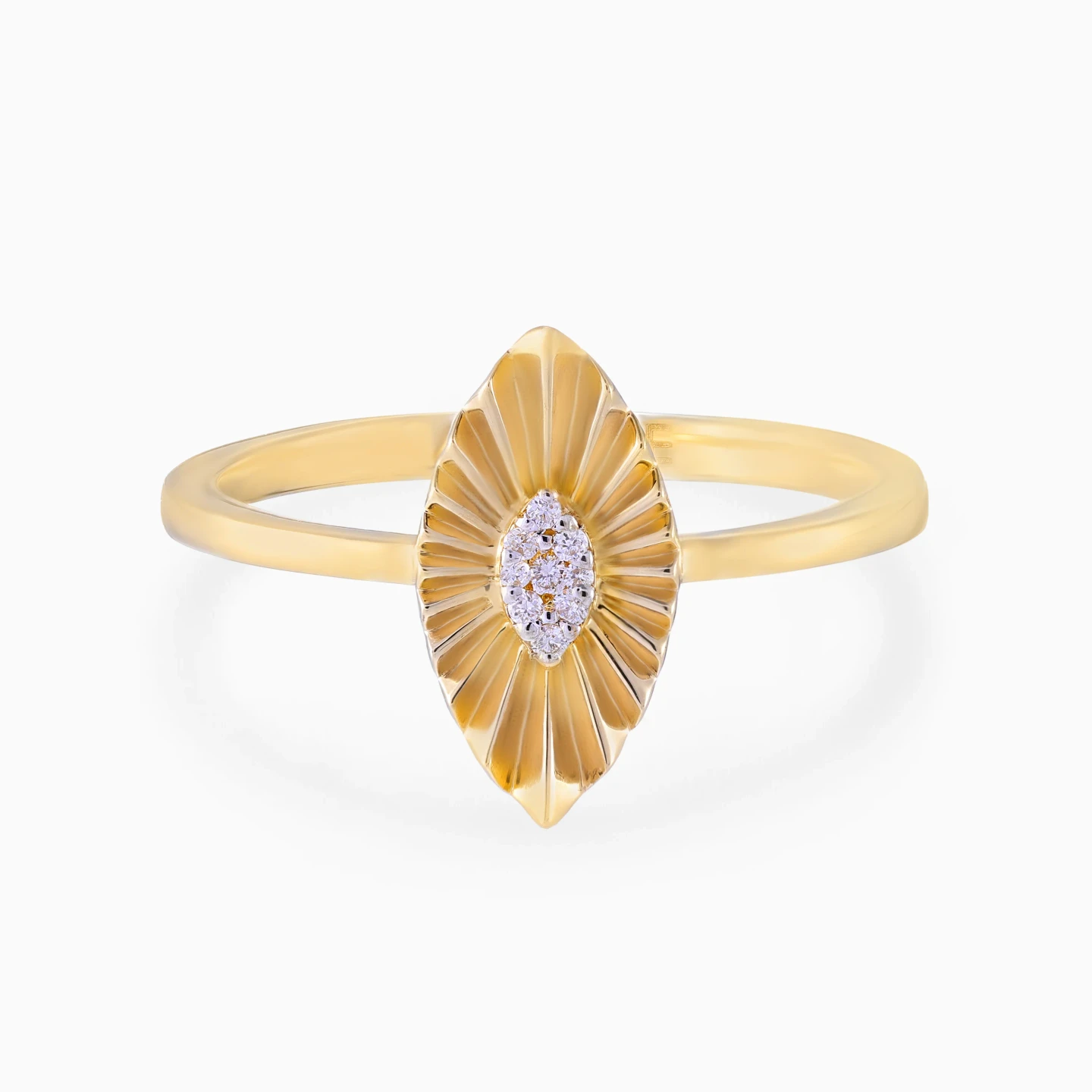 Teaxtured Marquise Diamond Ring in 18K Gold Teaxtured Marquise Diamond Ring in 18K Gold