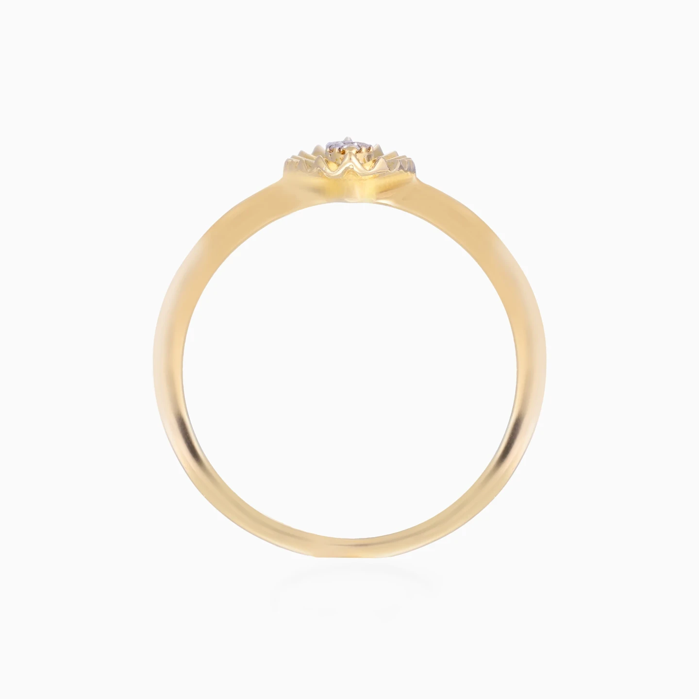 Teaxtured Marquise Diamond Ring in 18K Gold - 4 Teaxtured Marquise Diamond Ring in 18K Gold - 4